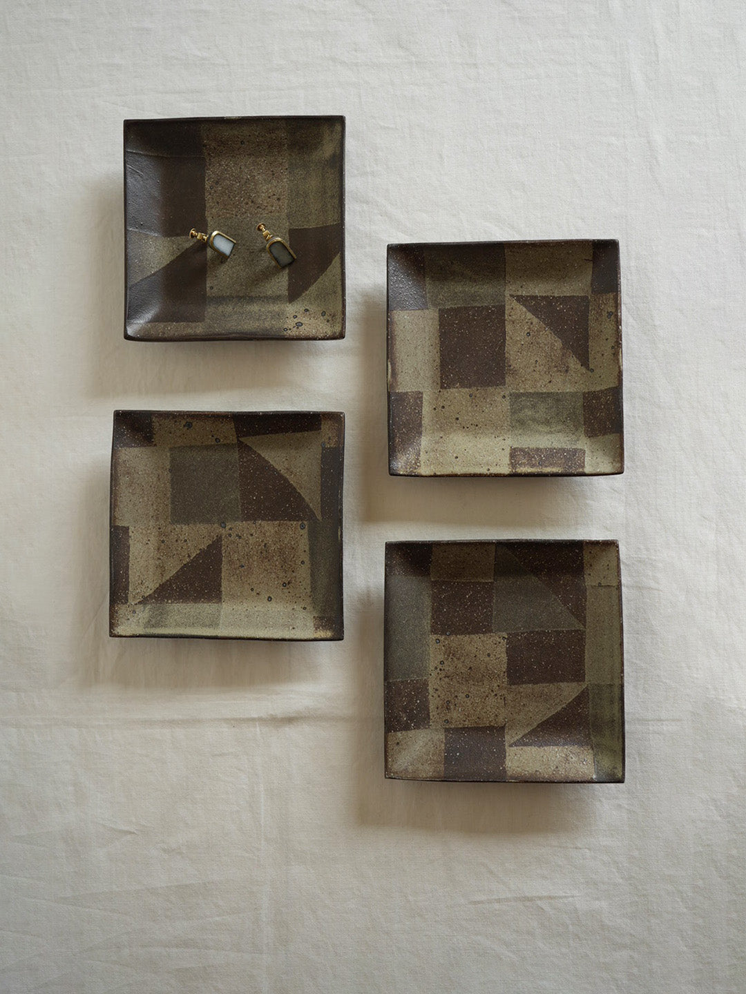 たたら成形 角皿 小