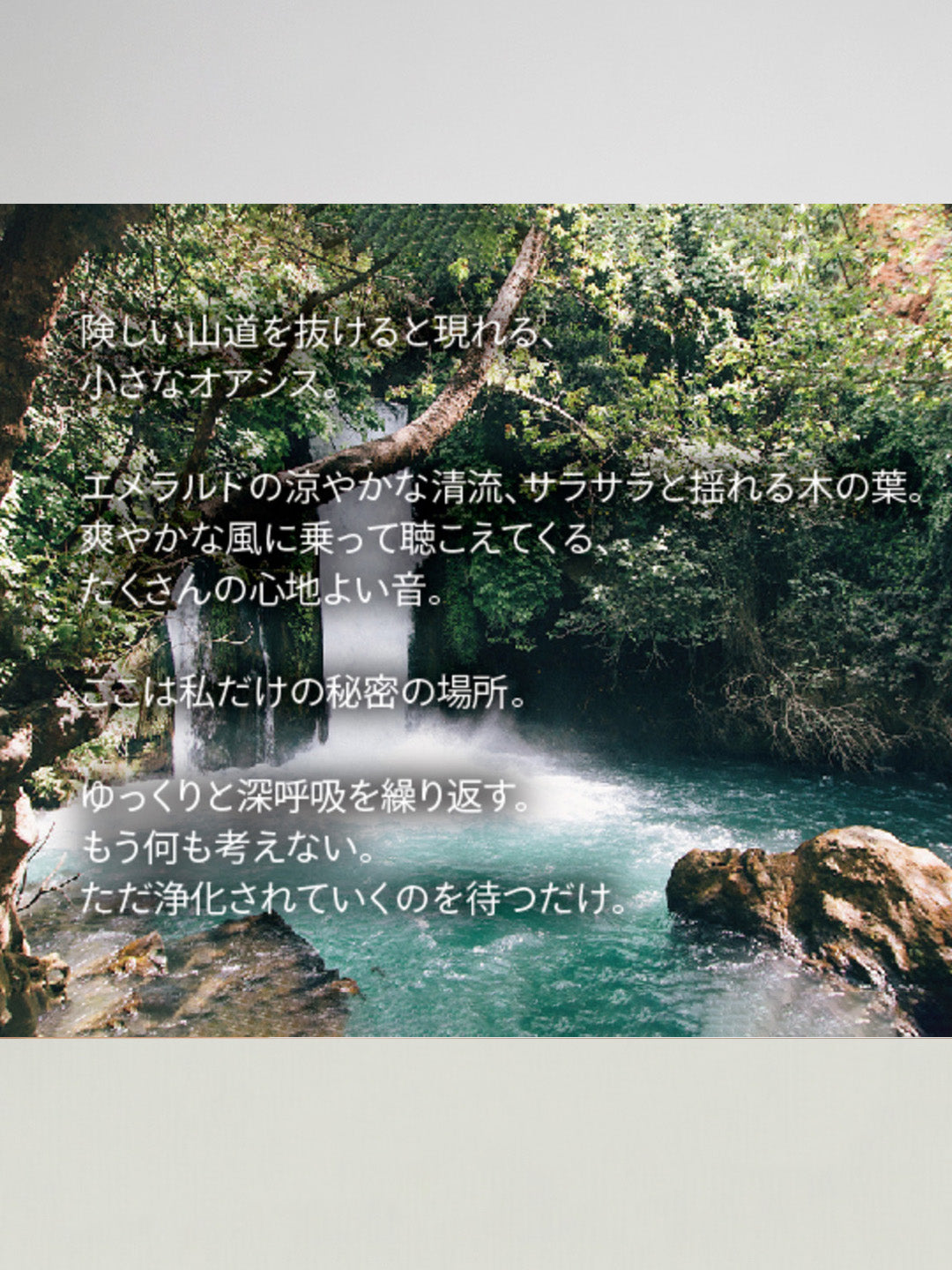 せせらぎ感じるナイトタイムオイル《Little oasis》|天然精油・涼やかな秘境