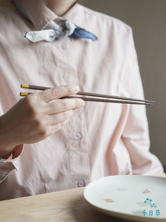 八角 細み 蜜蠟仕上げのお箸