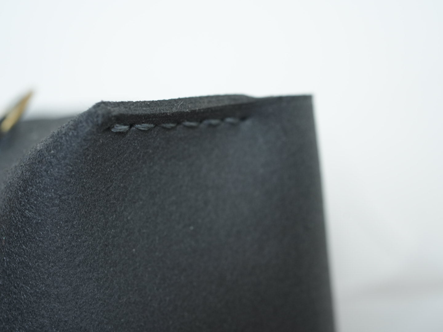 床革のティッシュケース/ネイビー