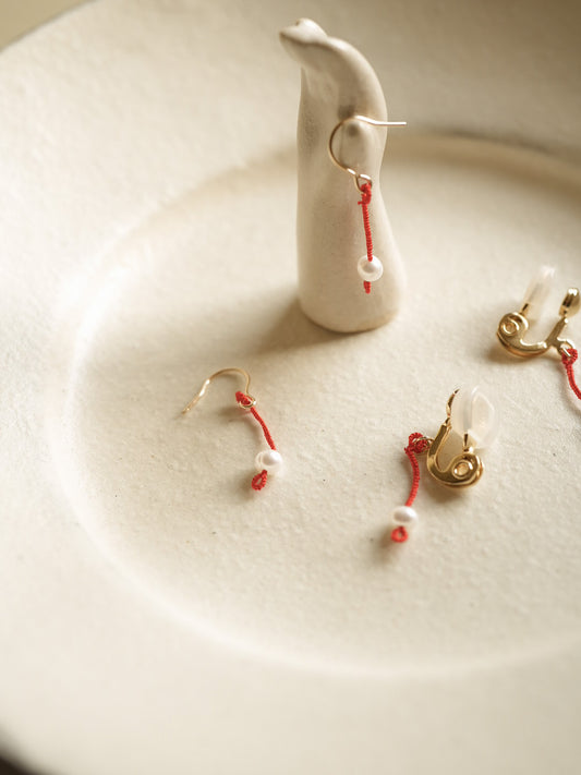 TUBU_ピアス・イヤリング_アカ