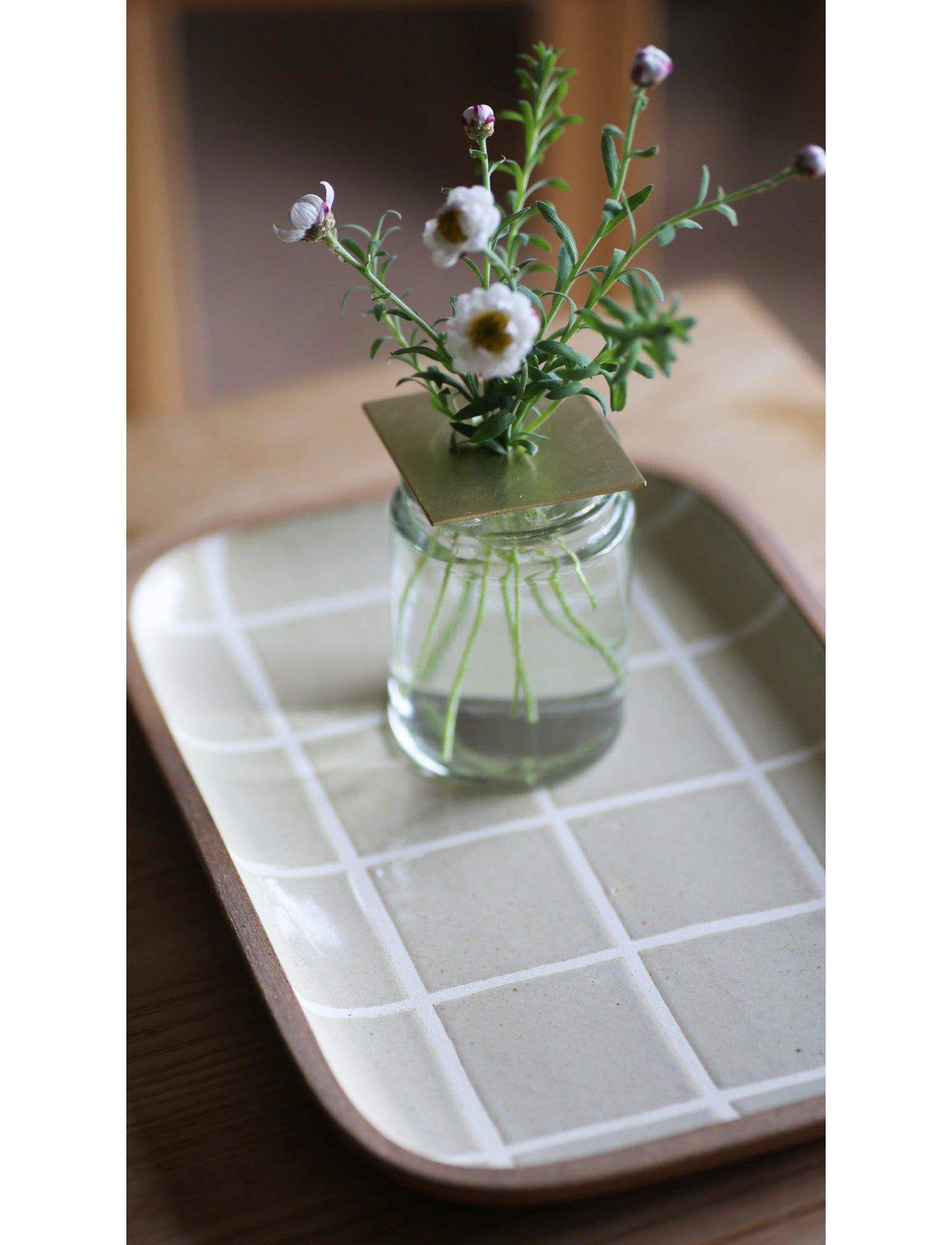 真鍮のフラワースカーフ/四角50×50mm