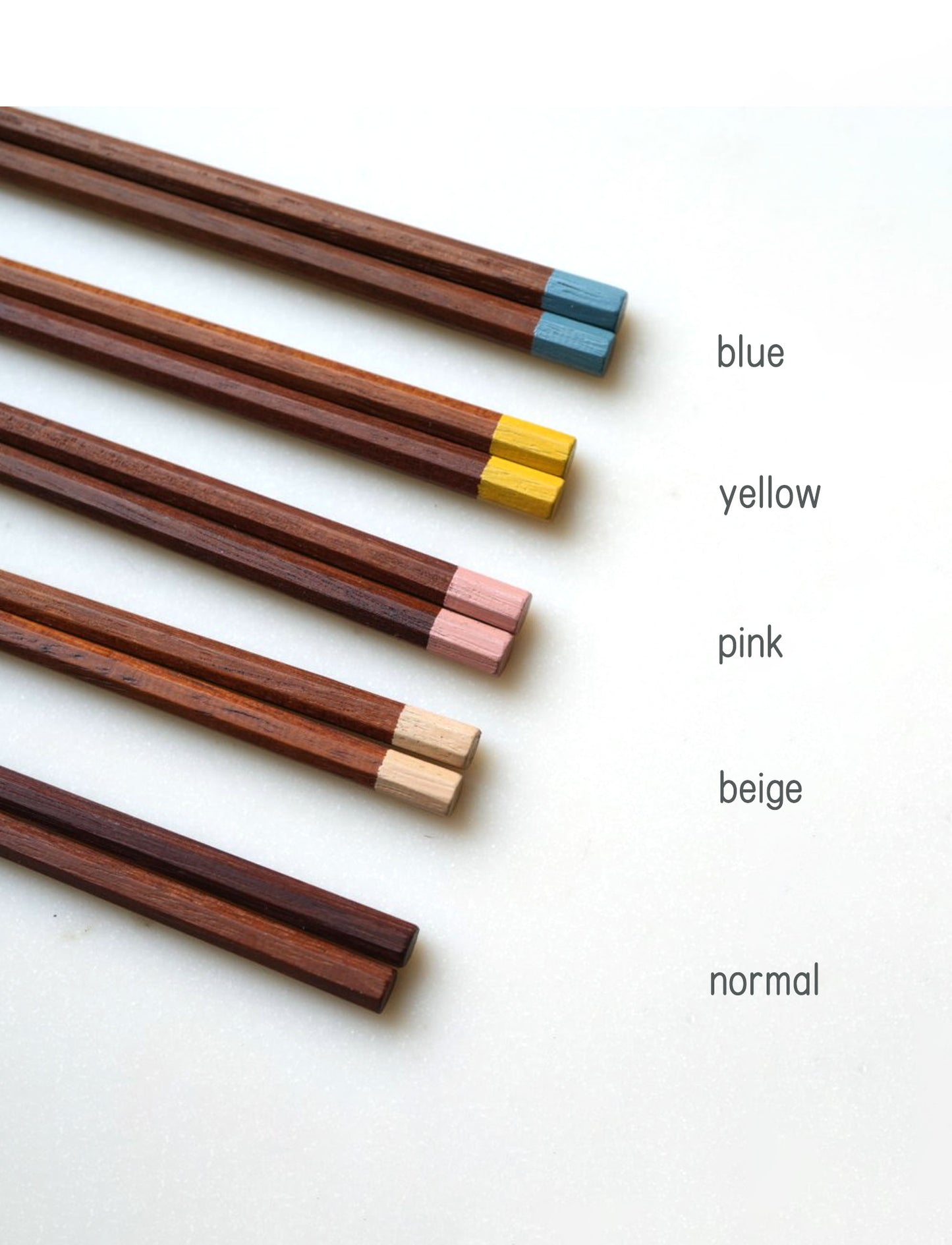 八角 細み 蜜蠟仕上げのお箸