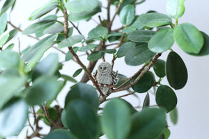 フクロウのブローチ